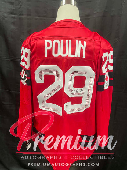 Marie-Philip Poulin Olympic Team Canada Autographed Bauer RED jersey