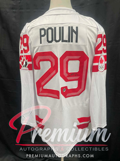 Marie-Philip Poulin Olympic Team Canada Autographed Bauer WHITE jersey