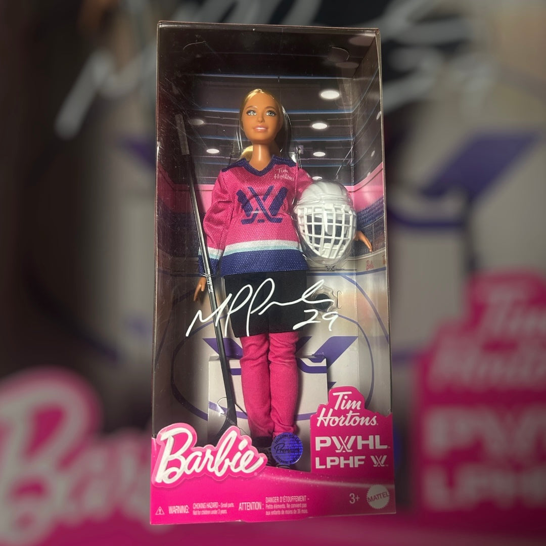 Marie-Philip Poulin Tim Hortons PWHL Autographed Special Edition Barbie by Mattel
