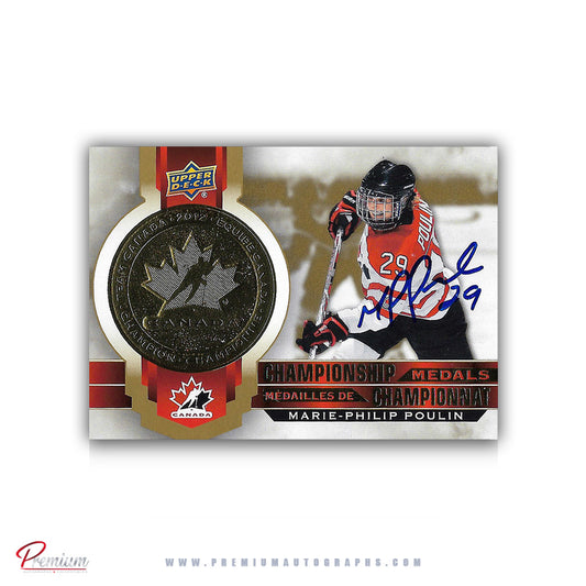 Marie-Philip Poulin Team Canada Autographed 2021-22 Upper Deck Tim Hortons Championship Medals #M-9