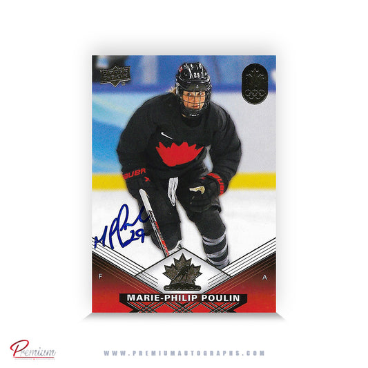 Marie-Philip Poulin Team Canada Autographed 2025 Upper Deck Tim Hortons Hockey Card #100