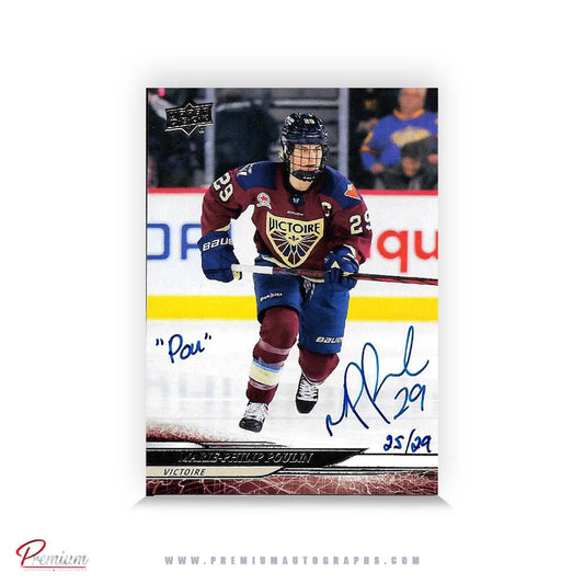Marie-Philip Poulin Montreal Victoire Autographed 2024-25 Upper Deck PWHL Hockey Card #3 Ltd /29 Nicknames  edn. w/ "Pou" Inscription