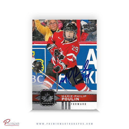 Marie-Philip Poulin Team Canada Autographed 2017-18 Upper Deck  Team Canada Hockey Card #65