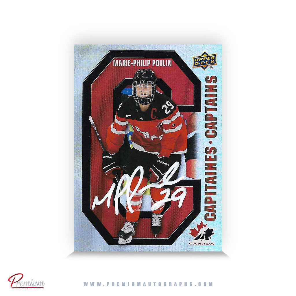 Marie-Philip Poulin Team Canada Autographed 2021-22 Upper Deck Tim Hortons Captains Hockey Card #CC-7