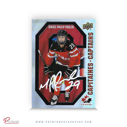 Marie-Philip Poulin Team Canada Autographed 2021-22 Upper Deck Tim Hortons Captains Hockey Card #CC-7