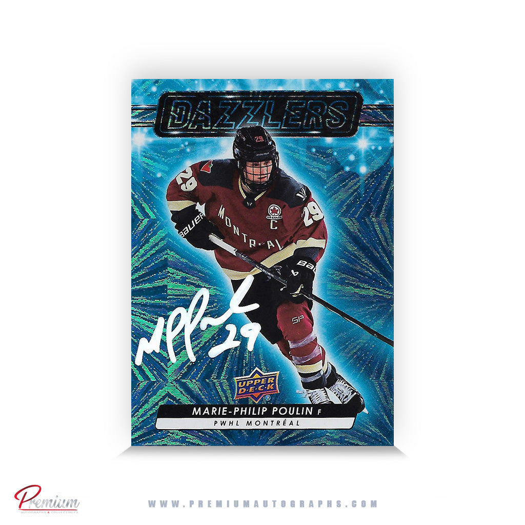 Marie-Philip Poulin Montreal Victoire Autographed 2024-25 Upper Deck PWHL Dazzlers Insert #DZ-2