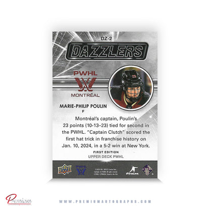 Marie-Philip Poulin Montreal Victoire Autographed 2024-25 Upper Deck PWHL Dazzlers Insert #DZ-2
