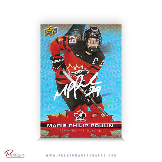 Marie-Philip Poulin Team Canada Autographed 2021-22 Upper Deck Tim Hortons Hockey Card #81