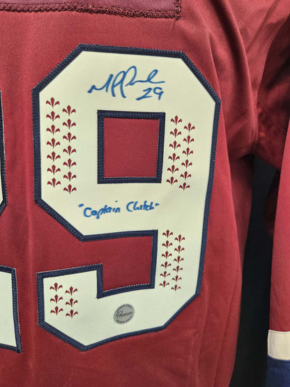 Marie-Philip Poulin Montreal Victoire PWHL Autographed Bauer Jersey Captain Clutch Inscription.