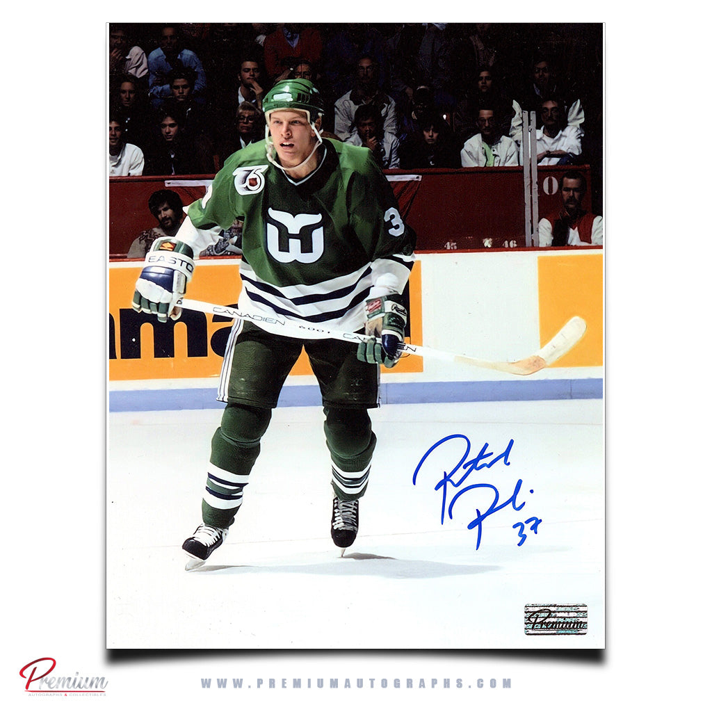 Patrick Poulin Hartford Whalers Autographed 8x10 Photograph Intense