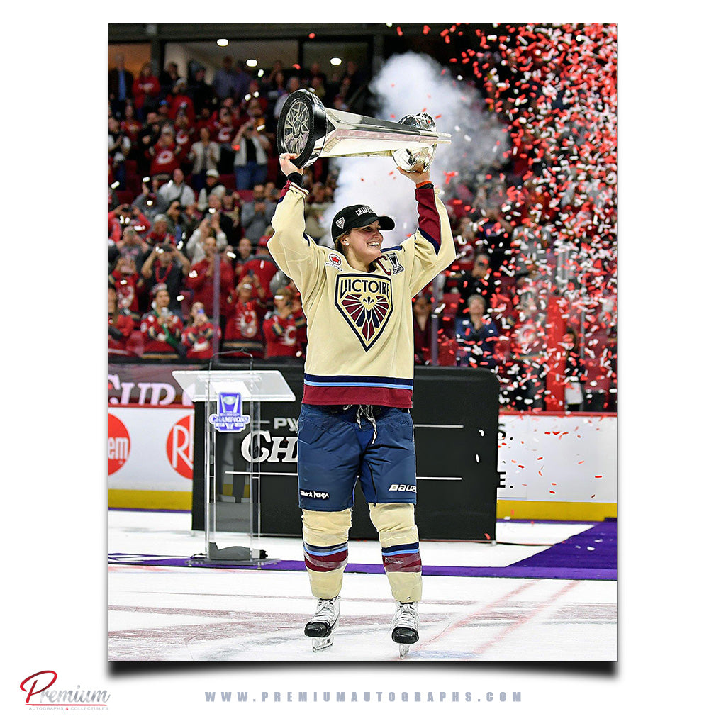 Marie-Philip Poulin Montreal Victoire Autographed 8x10 2026 Walter Cup Champion Celebration Photograph (PreOrder 02)