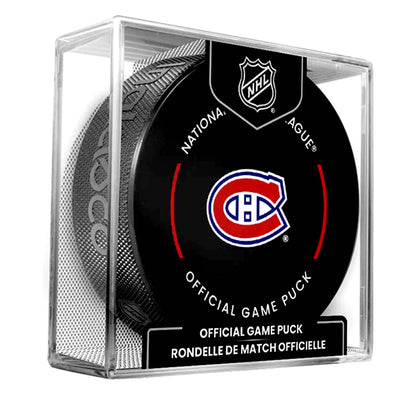 Logan Mailloux Montreal Canadiens Autographed Official NHL Game Puck (Pre Order)