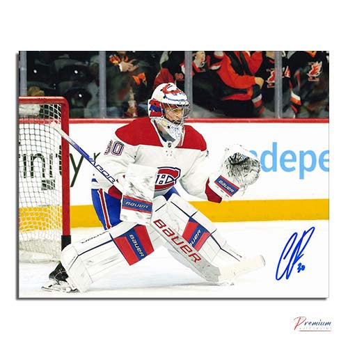 Cayden Primeau Montreal Canadiens Signed 8x10 Away