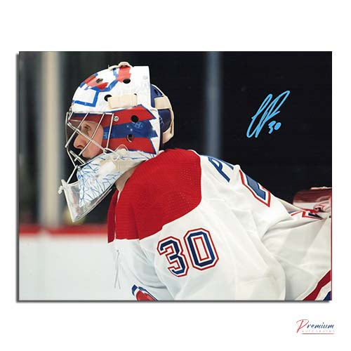 Cayden Primeau Montreal Canadiens Signed 8x10 Side View