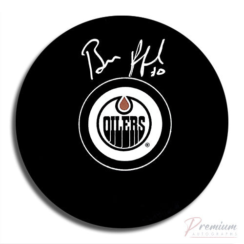 Bill Ranford Edmonton Oilers Signed Puck