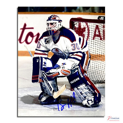 Bill Ranford Edmonton Oilers Signed 8x10 Photograph Focused