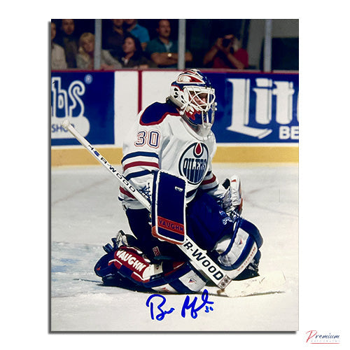 Bill Ranford Edmonton Oilers Signed 8x10 Photograph Down