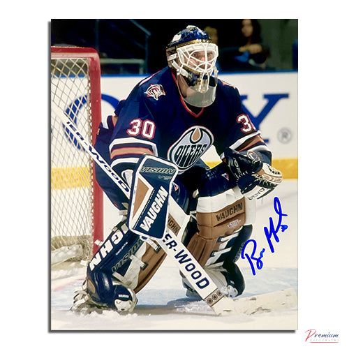 Bill Ranford Edmonton Oilers Signed 8x10 Photograph Stance