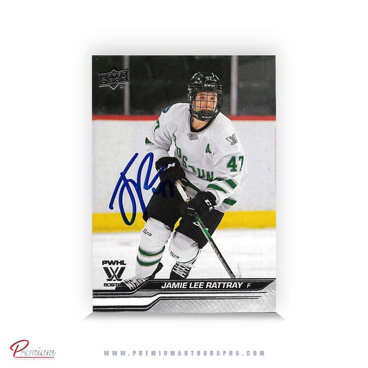 Jamie Lee Rattray Boston Fleet Autographed 2024-25 First Edition Upper Deck PWHL Hockey Card #29