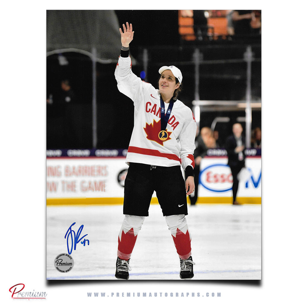 Jamie Lee Rattray Team Canada Autographed 8x10 Photograph Win Celebration
