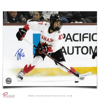 Jamie Lee Rattray Team Canada Autographed 8x10 Photograph On the Attack