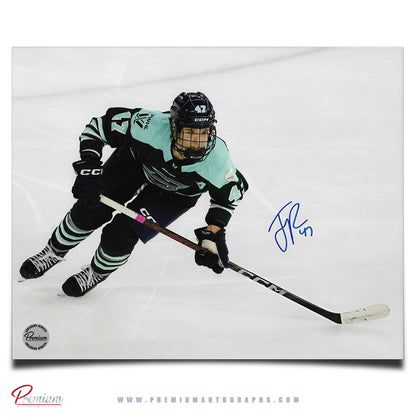 Jamie Lee Rattray Boston Fleet PWHL Autographed 8x10 Photograph On the Attack