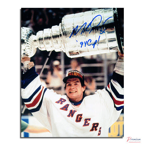 Mike Richter New York Rangers Signed 8x10 Photograph Stanley Cup Celebration w/ 94 Cup! Inscription