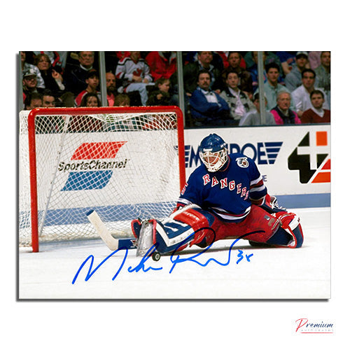 Mike Richter New York Rangers Signed 8x10 Photograph Kick Save