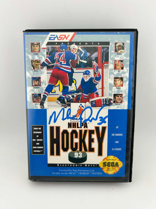 Mike Richter Autographed 1993 Sega Game (on game cover)