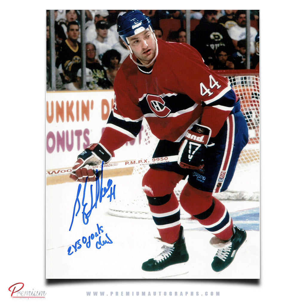 Stephane Richer Montreal Canadiens Signed 8x10 Photographw/ 2x 50 Goal Club Inscription