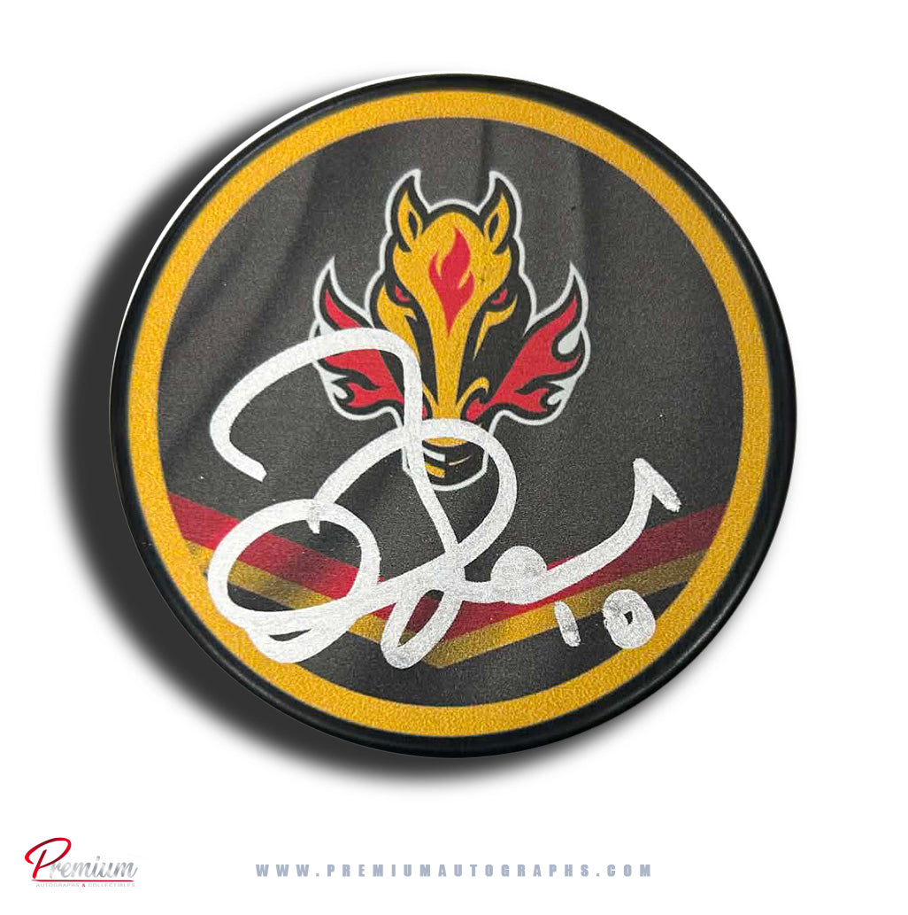 Gary Roberts Calgary Flames Alternative Logo Autographed Puck