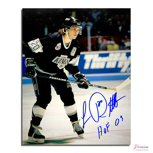 Luc Robitaille Los Angeles Kings Signed 8x10 Photograph w/ HOF 09 Inscription