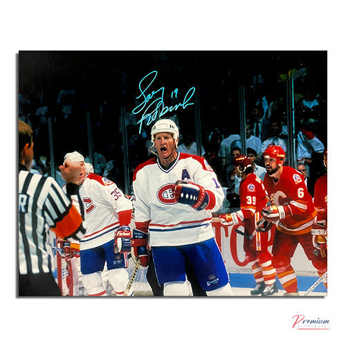 Larry Robinson Montreal Canadiens Signed 8x10 Photograph Goal Celebration