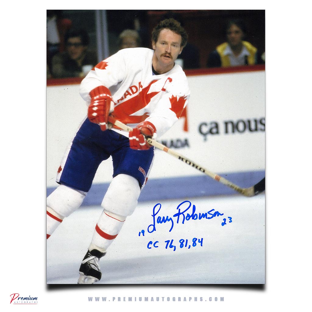 Larry Robinson Team Canada Signed 8x10 Photograph Skating