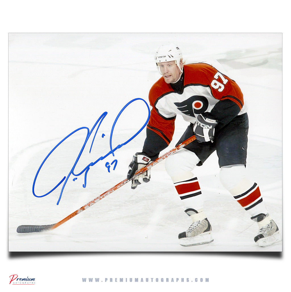 Jeremy Roenick Philadelphia Flyers Signed 8x10 Photograph Offensive Zone