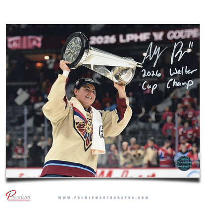 Abby Roque Montreal Victoire Autographed 8x10 Photograph 2026 Walter Cup Champs Inscription