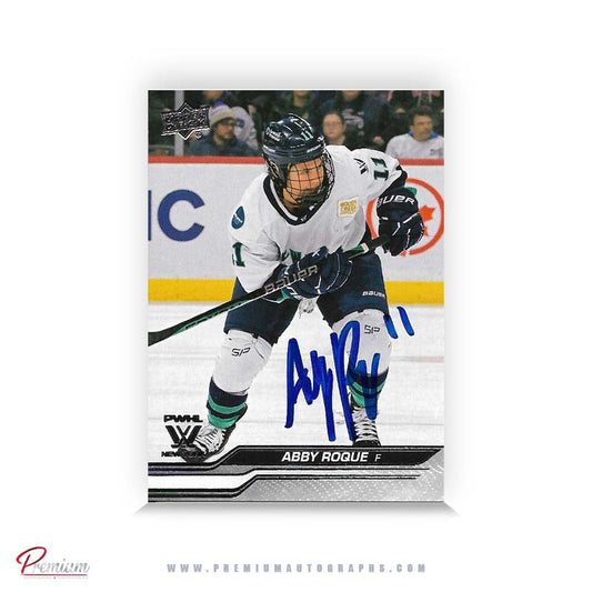 Abby Roque New York Sirens Autographed 2024-25 First Edition Upper Deck PWHL Hockey Card #13