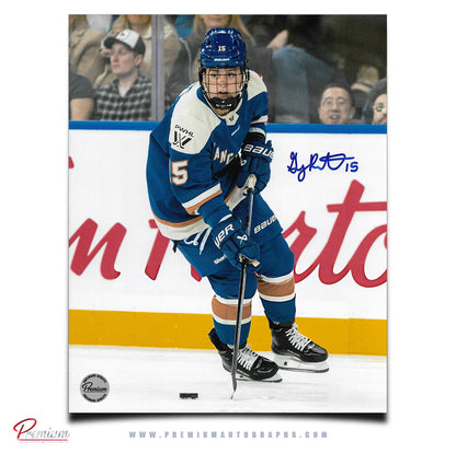 Gabby Rosenthal Vancouver Goldeneyes PWHL Autographed 8x10 Photograph Carrying the Puck