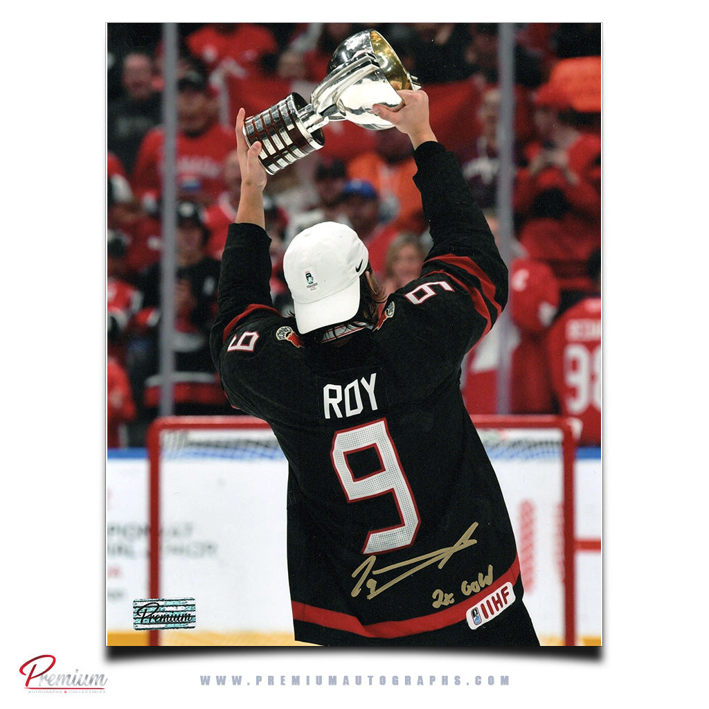 Joshua Roy Team Canada Autographed 8x10 Photograph w/ 2x Gold Inscription