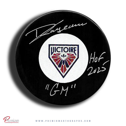 Daniele Sauvageau Montreal Victoire PWHL Autographed Puck w/ GM & HOF 2025 Inscription