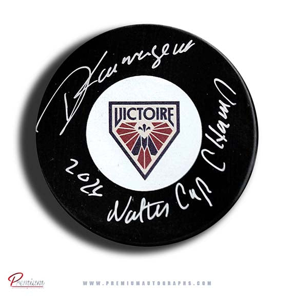 Daniele Sauvageau Montreal Victoire PWHL Autographed Puck w/ 2026 Walter Cup Champion Inscription