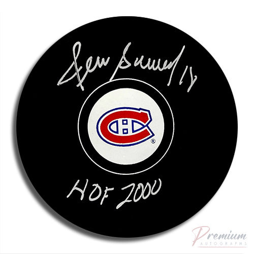 Denis Savard Montreal Canadiens Signed Puck w/ HOF 2000 Inscription