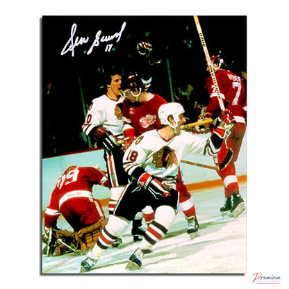 Denis Savard Chicago Blackhawks Signed 8x10 Photograph Goal Celebration