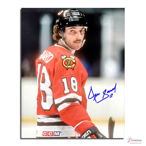 Denis Savard Chicago Blackhawks Signed 8x10 Photograph Close Up