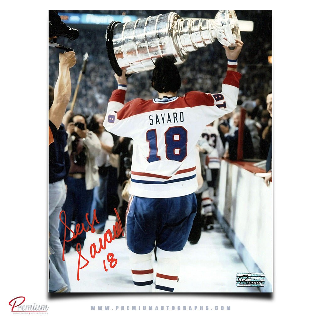 Denis Savard Montreal Canadiens Autographed 8x10 Photograph Stanley Cup Celebration