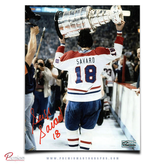 Denis Savard Montreal Canadiens Autographed 8x10 Photograph Stanley Cup Celebration