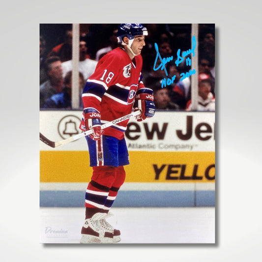 Denis Savard Montreal Canadiens Signed 8x10 Photograph w/ HOF 2000 Inscription