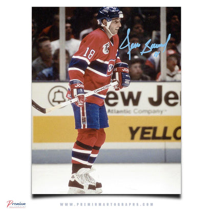 Denis Savard Montreal Canadiens Signed 8x10 Photograph Skating w/ HOF Inscription