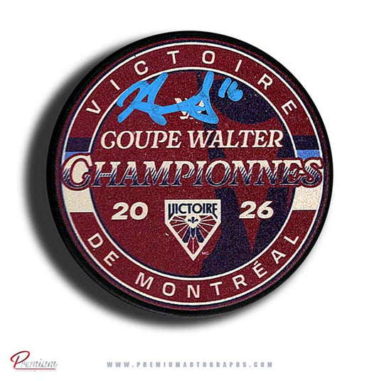 Hayley Scamurra Montreal Victoire PWHL Autographed 2026 Walter Cup Champions Puck