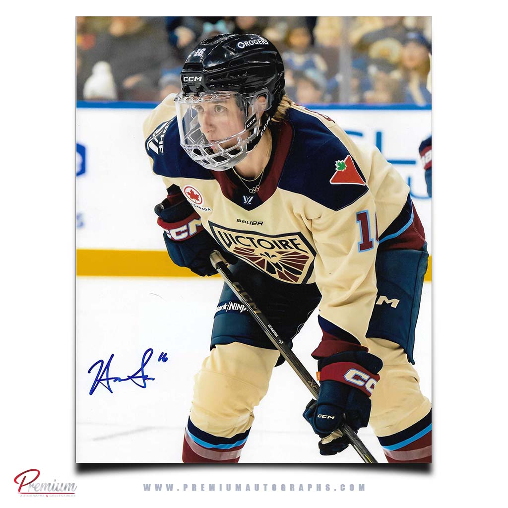 Hayley  Scamurra Montreal Victoire PWHL Autographed 8x10 Photograph Faceoff Ready